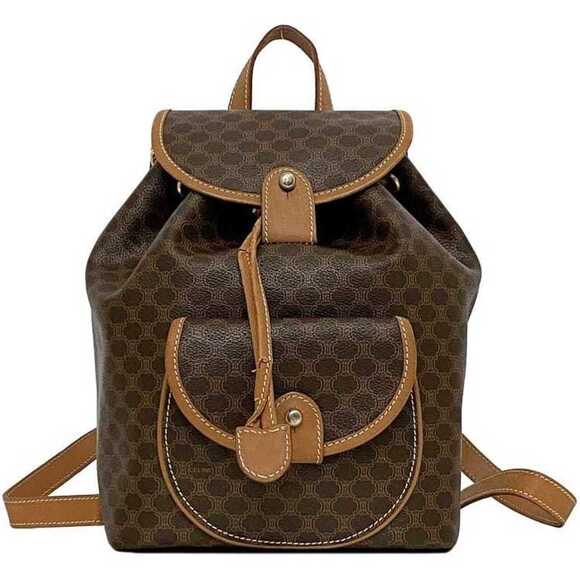 CELINE Brown Leather Backpack - Picture 1 of 11